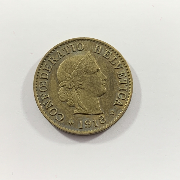 5 Rappen 1918 Messing